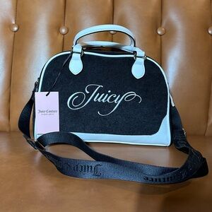 Juicy Couture Liquorice Raising Star Bowler Bag Purse